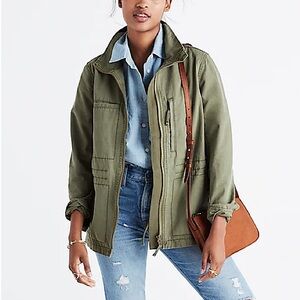 Madewell Utility Fleet Jacket in Desert Olive Size Small